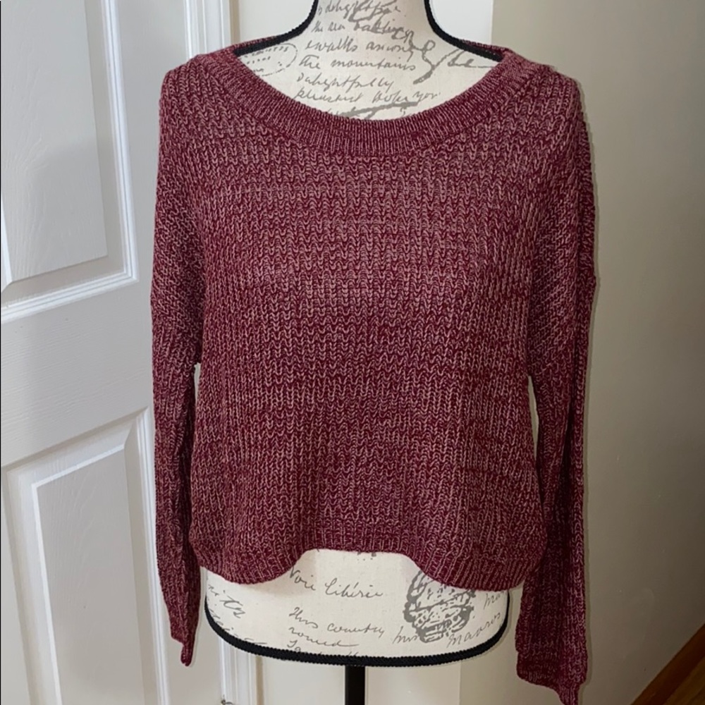 Express Cable Split Back Sweater